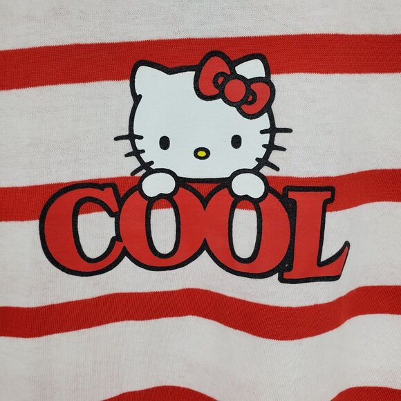 Hello Kitty Red and White Striped Short Sleeved Women's Shirt Size Small - Picture 7 of 8